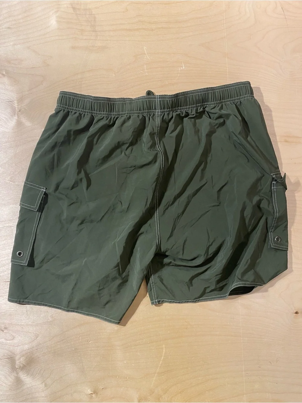 Men's Olive Green Cargo Swim Shorts 3XL (BM)